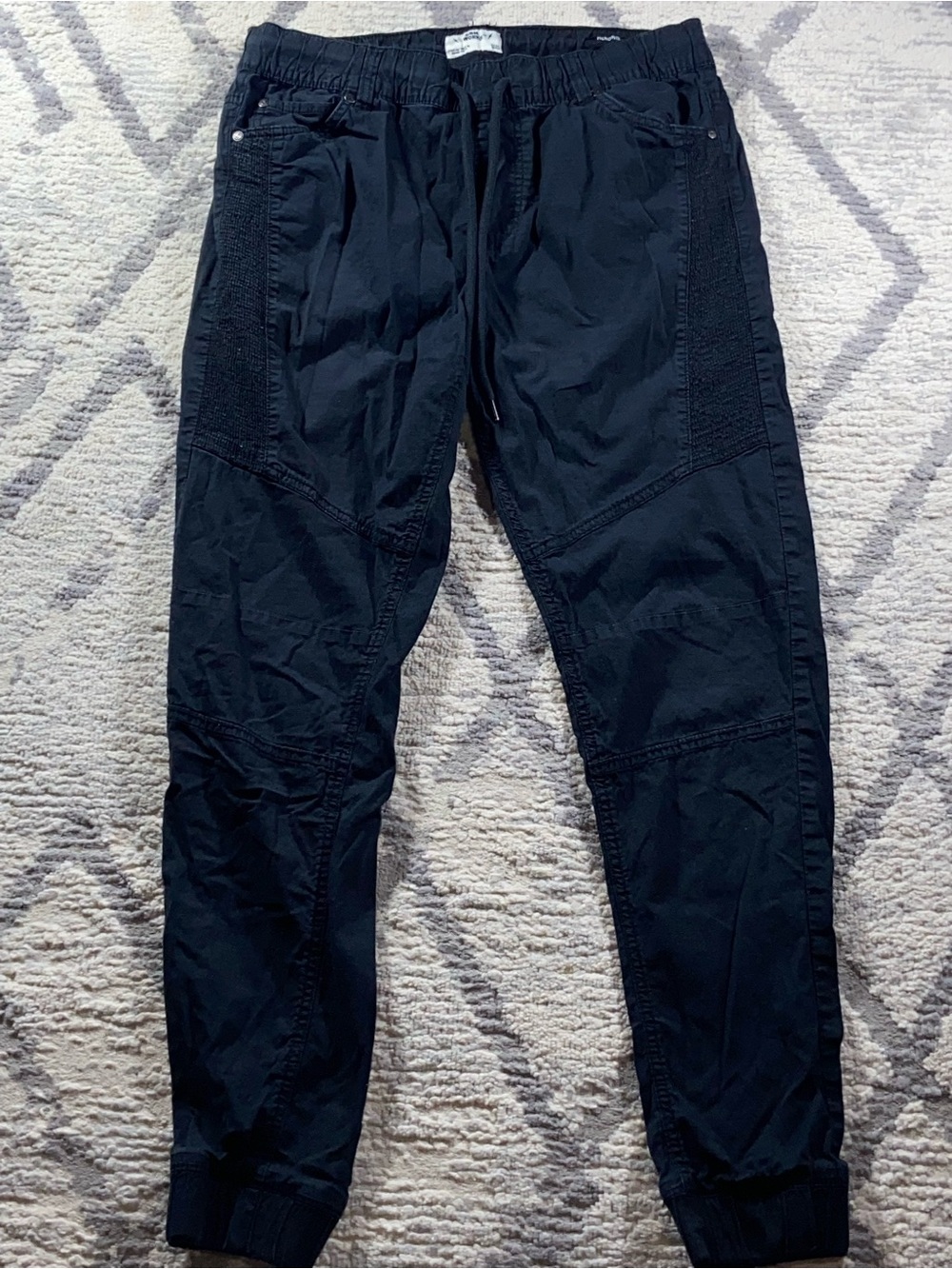 Men's Black Jogger Pants - Comfort Elastic Waist